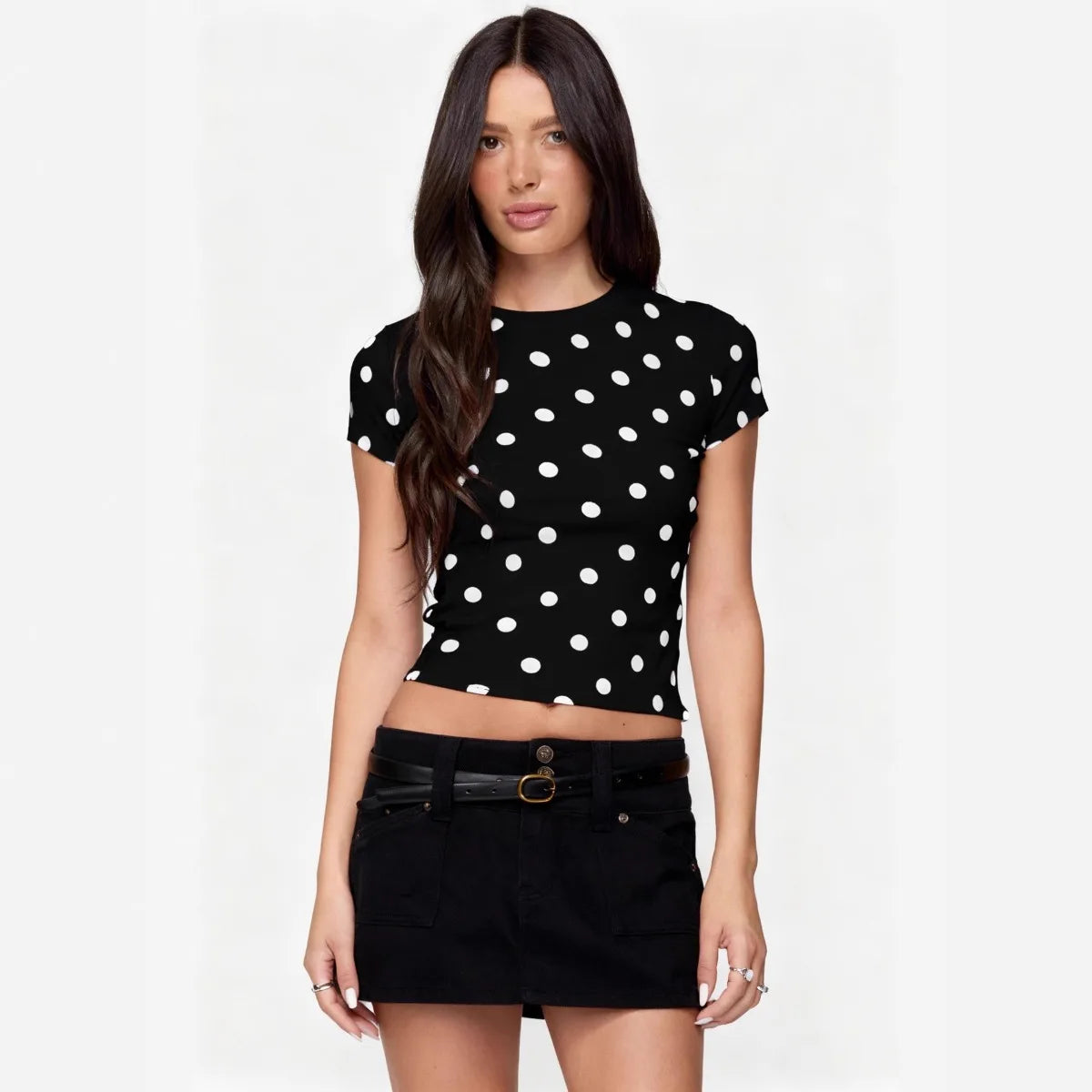 T-shirt Rétro à Pois