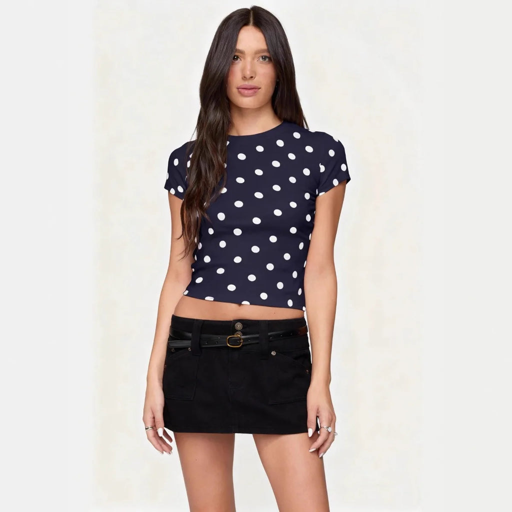 T-shirt Rétro à Pois