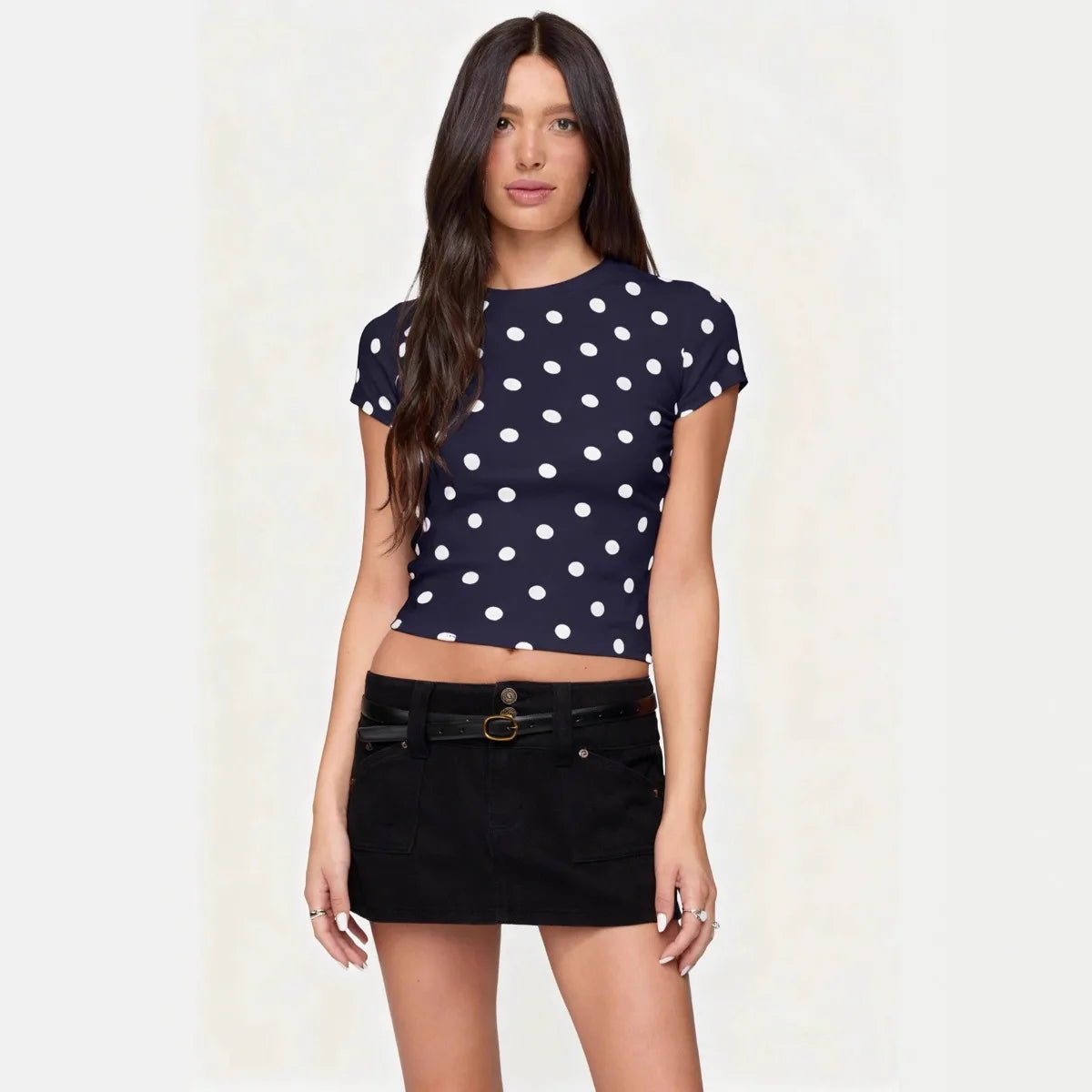 T-shirt Rétro à Pois