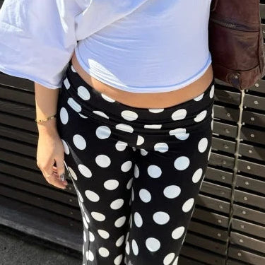 Pantalon Capri Rétro à Pois