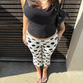 Pantalon Capri Rétro à Pois