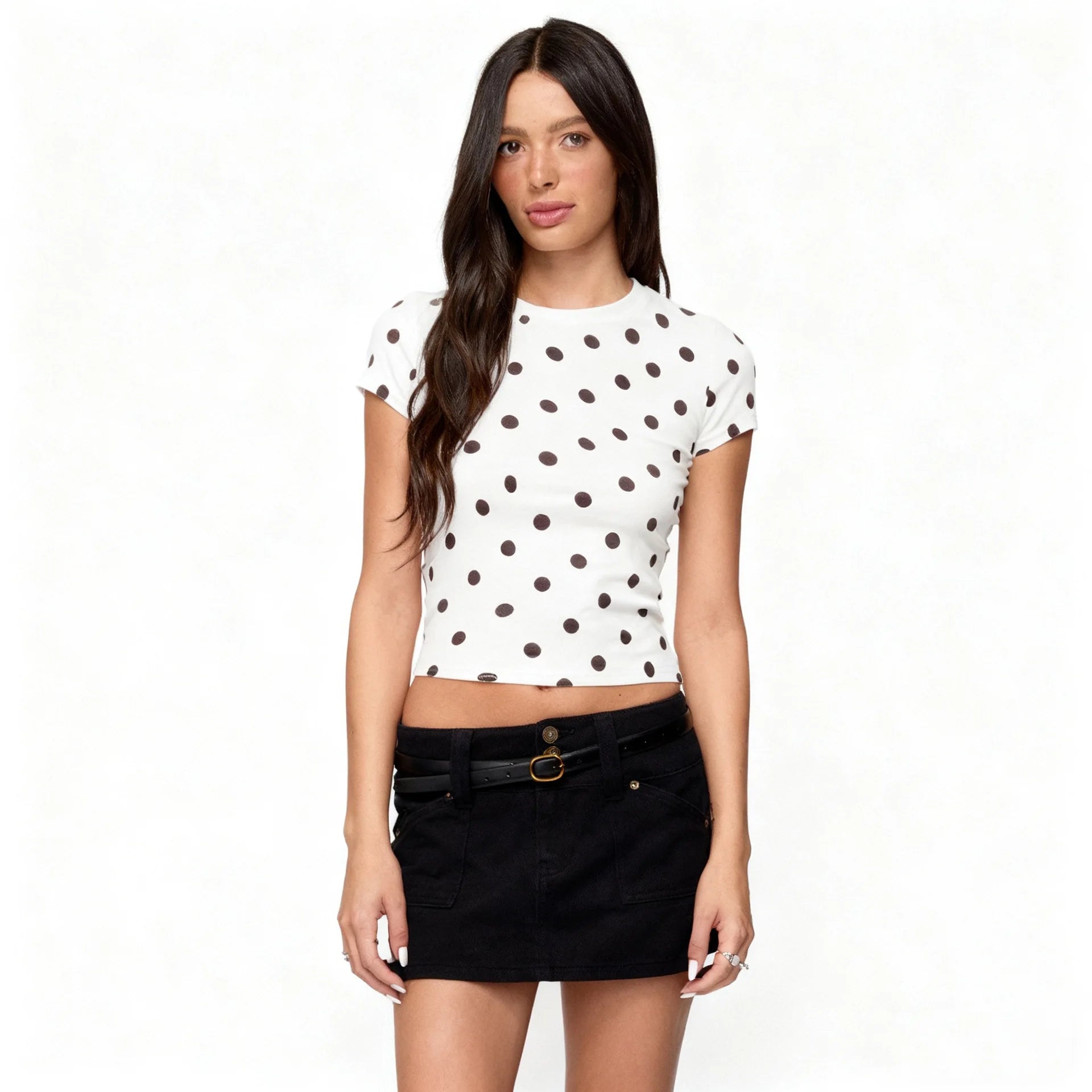T-shirt Rétro à Pois